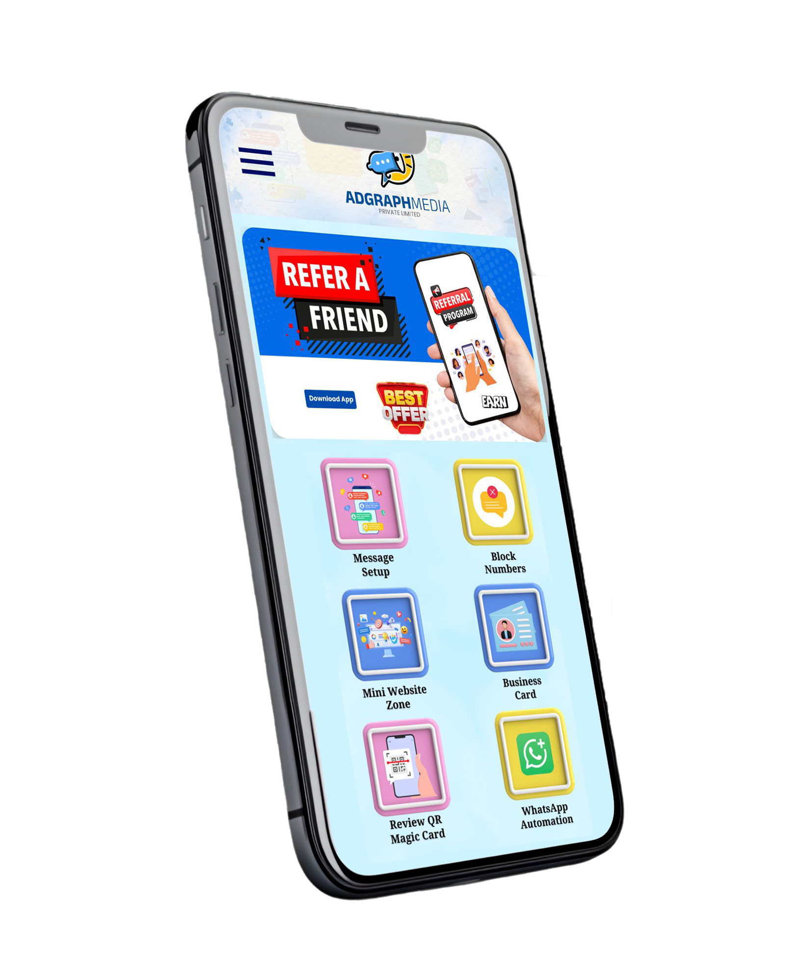 Auto marketing mobile app